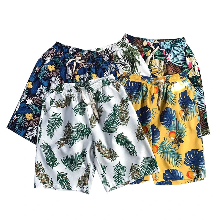 Latest Design Hawaiian Style Beach Swimming Shorts Men Flower Design Pants Short Man