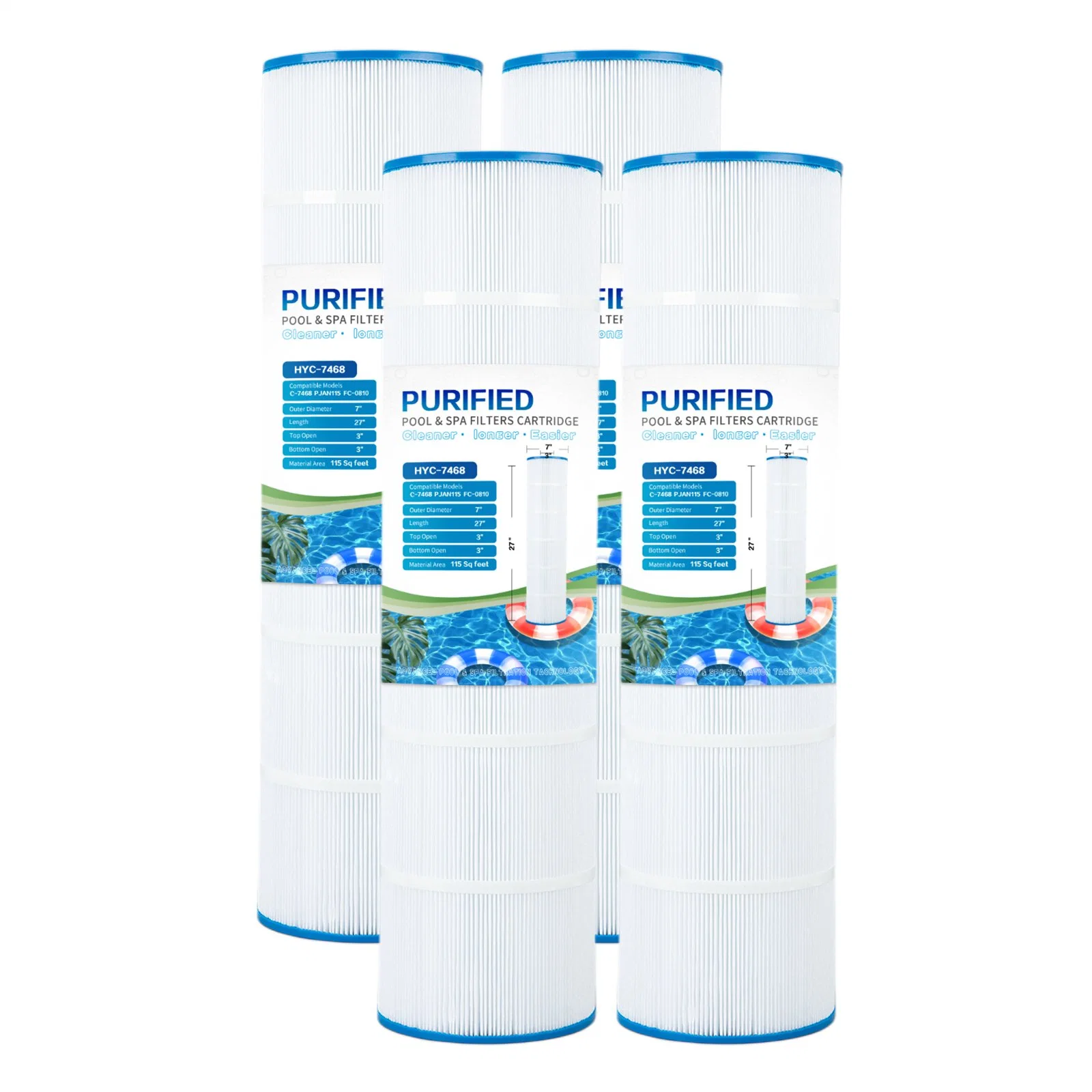 High quality/High cost performance Washable Filter Replacement for Swimming Pool Cartridge Pleated Water Filter