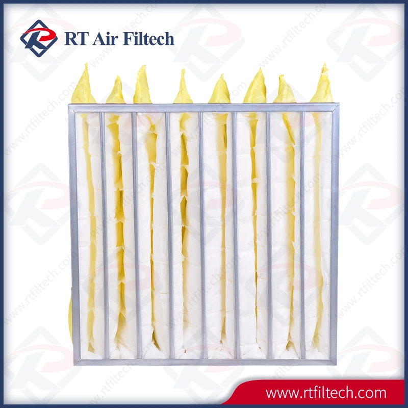 Synthetic Fiber Media F5-F9 Bag Air Filter Alu Frame