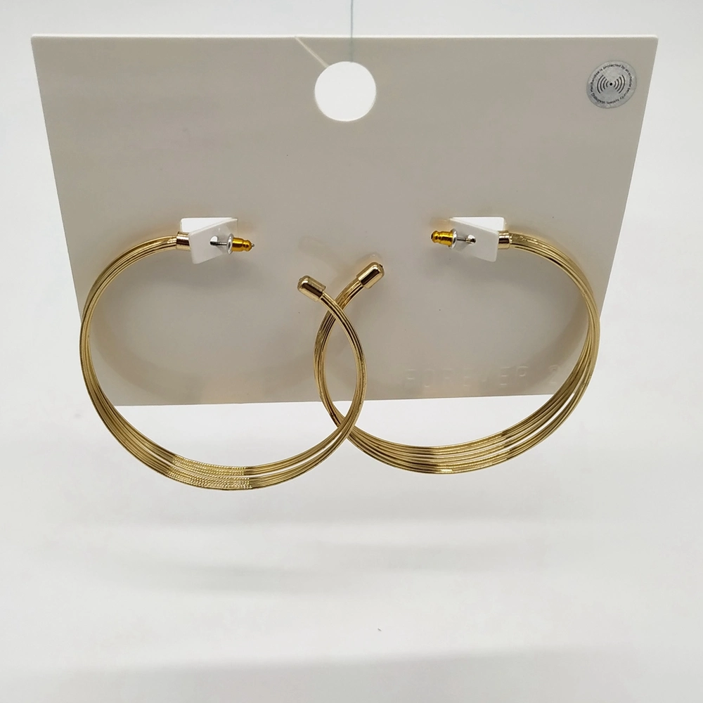 Jewelry Supplier Gold Plated Hoop Earrings Gold Hammered Hoop Earrings