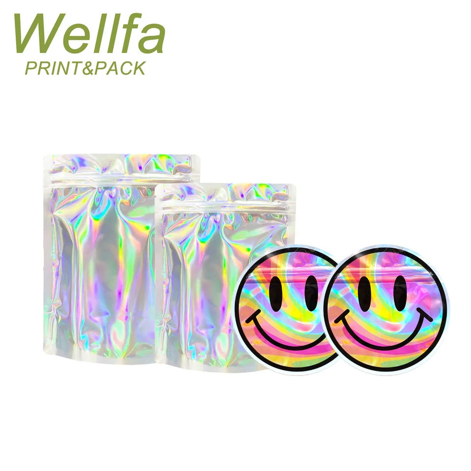 Printed 3.5g Cookie Smell Proof Bag Plastic Soft Touch Edibles Packaging Matte Doypack Mylar Bags