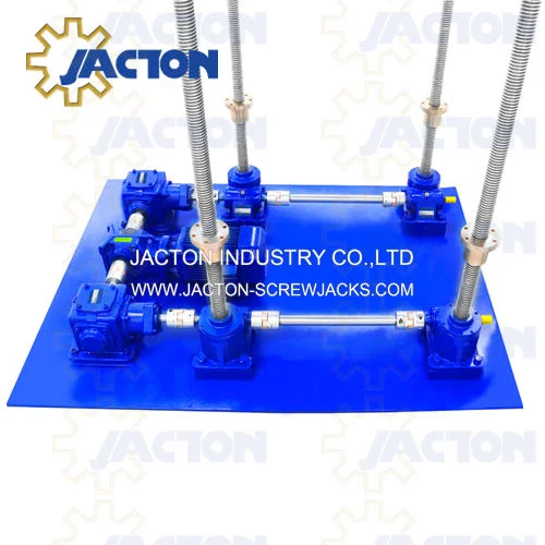 Complete Lift System Which Included Miter Box, Shafting, Couplings and Shaft Support Bearings. Move Table Screw Jacks Simultaneously and Hold The Position.