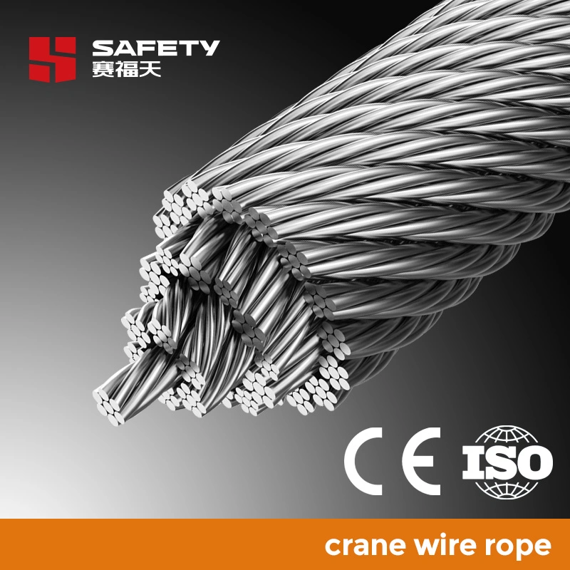 18X7 19X7 24WX7 35WX7 resistente al giro elevador principal Cable de acero de grúa torre Rastreador de 24W*7*7 35W2408 ISO