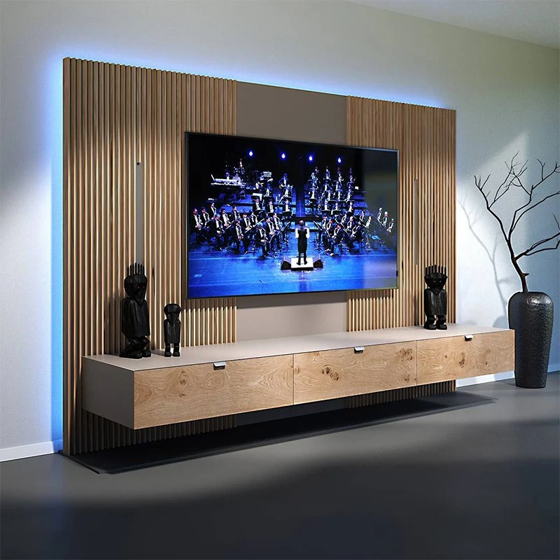 Cheap Hot Sale Top Quality with LED Light Home Furniture TV Stands