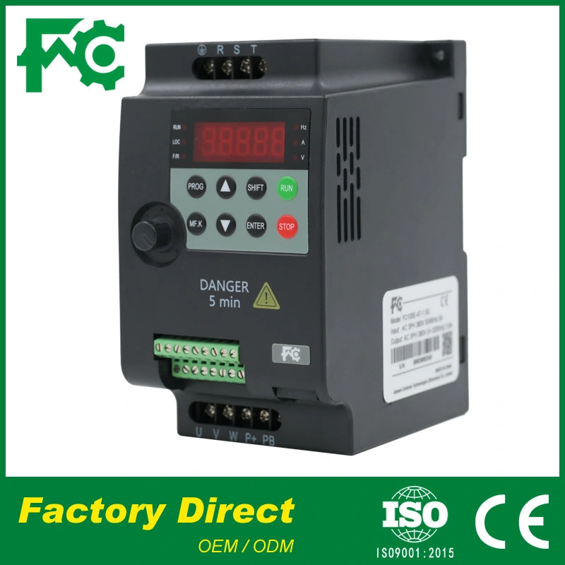 El control de vectores del controlador de velocidad del motor FC100e de 220V de 2,2 kw