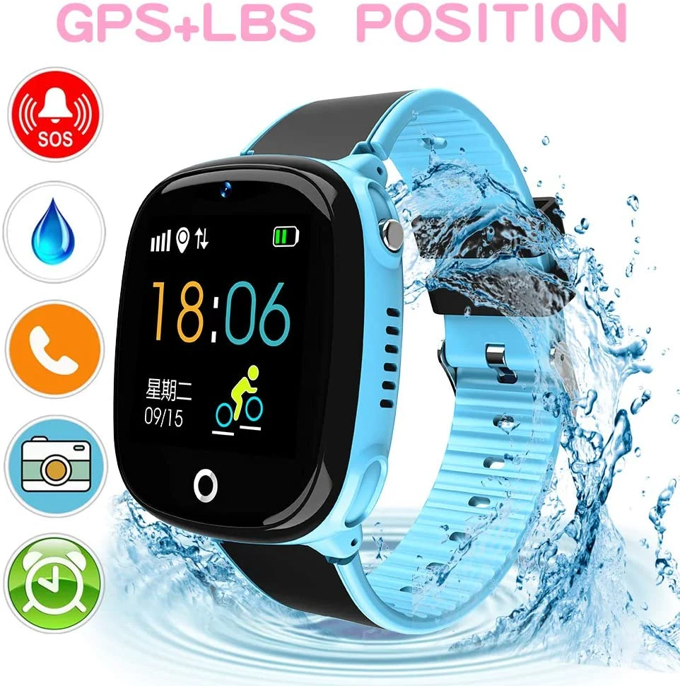 4G GPS GSM Kids Tracking Smart Phone Watch, Hw8 Waterproof Smartwatch with GPS Tracker