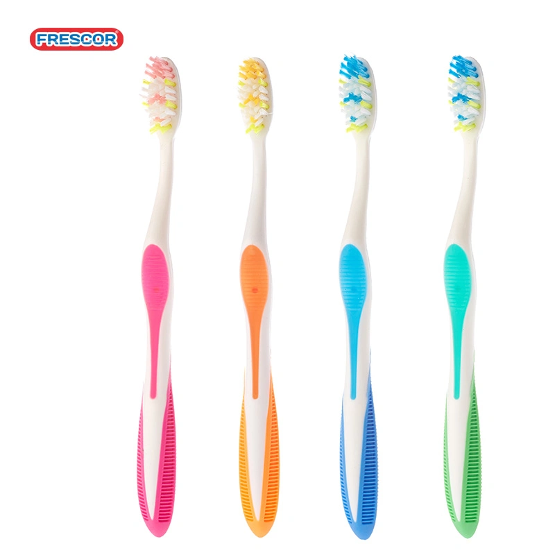 Custom Logo OEM Oral Care Travel Home PBT Bristles Material Plastic Adult Toothbrush