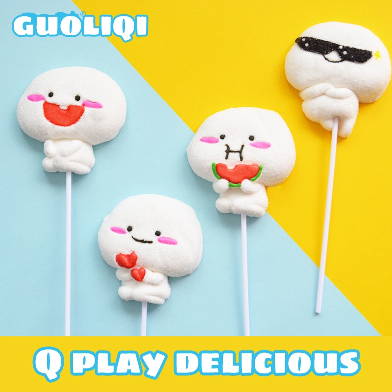 HACCP Factory Directly Sale Cartoon Marshmallow Lollipop Candy Gift for Kids