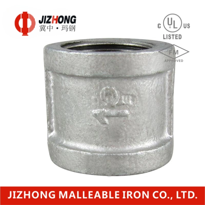 Conexiones de tubería de hierro maleable galvanizado en caliente UL FM conector hembra/codo/T/casquillo/tapón