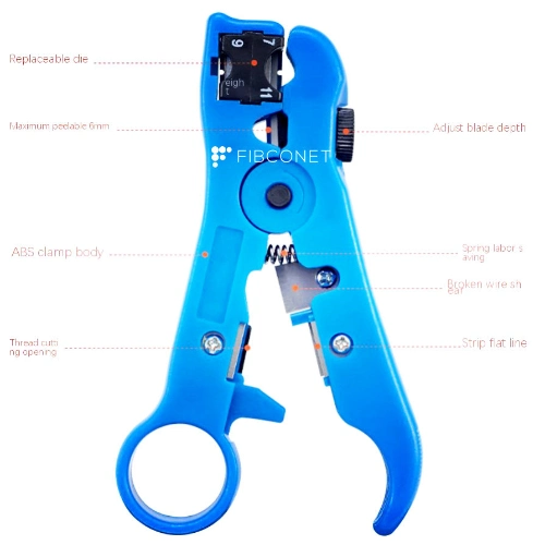 Fibconet FTTH Hand Cable Stripping Tool Coaxial Cable Stripper