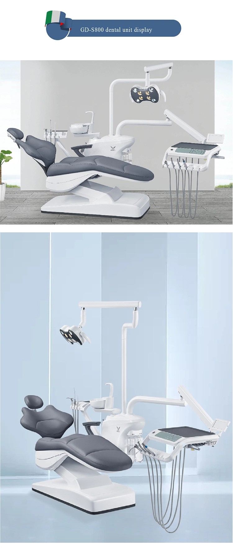 ISO 13485 Approved Dental Chair Spare Parts Foshan with Disinfection System