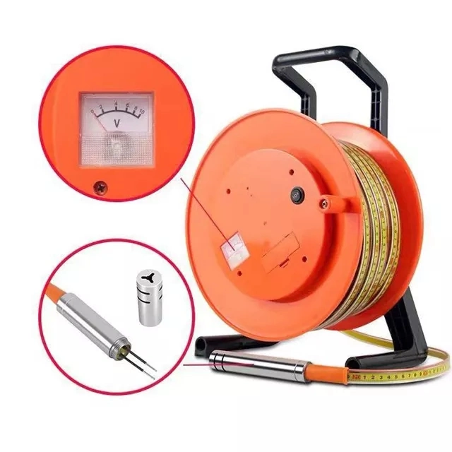 Atech Portable 50m 100m 300m Steel Ruler Underground Water Level Indicator Steel Tape Water Level Gauge