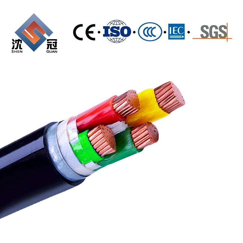 Shenguan Copper Power XLPE/PVC com isolamento, 4 núcleos, 25 mm, 70 mm, 16 mm Cabo de ligação subsubterrânea de baixa tensão elétrica blindado SWA