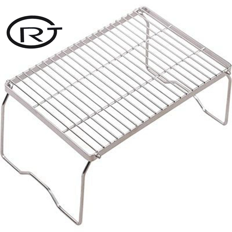 Grille de barbecue en acier inoxydable en maille pour la cuisson en extérieur