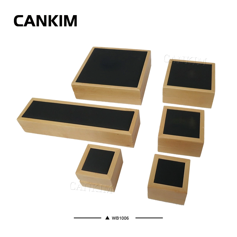 Caixa de embalagem de joias Cankim em madeira Caixa de armazenamento de joias em madeira Caixa de joias em madeira maciça.