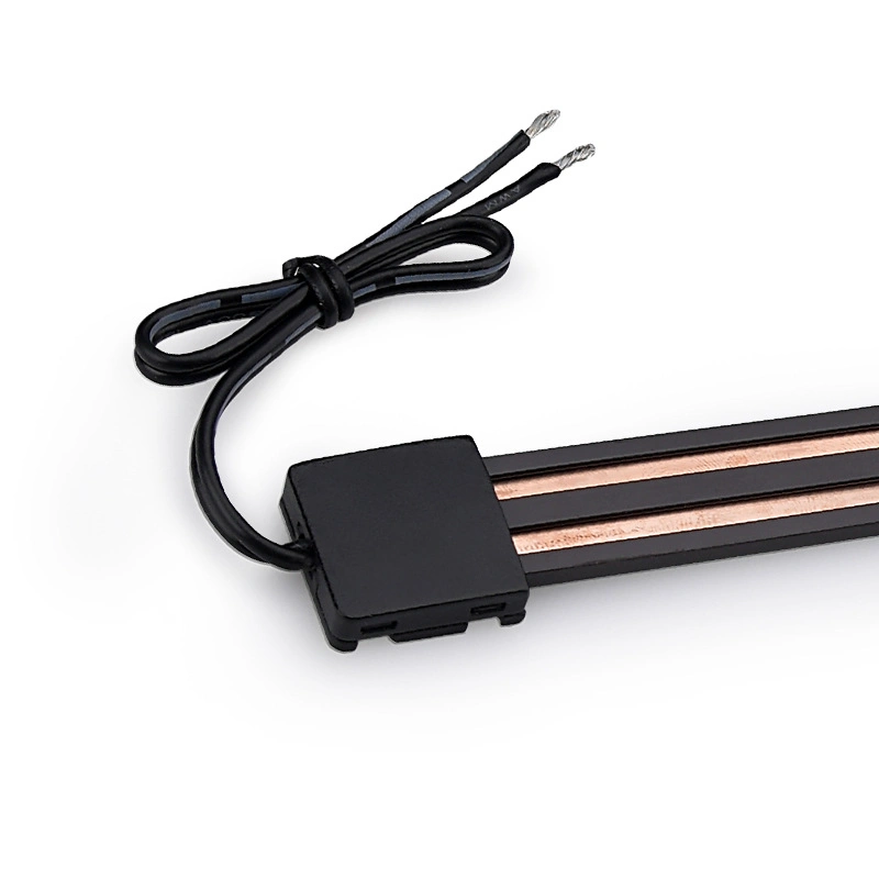 Good Quality Small Size Power Track Rail PVC+Copper 2wire DC12V Low Voltage LED Plug and Play Thin Power Track for Shop Shelf