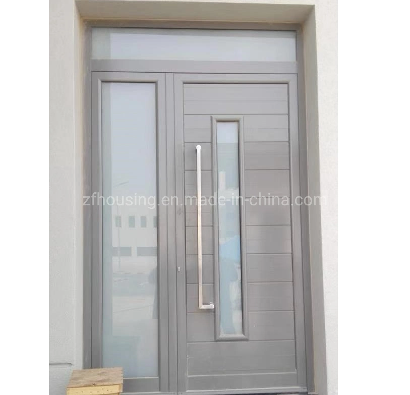 Modern Simple Design Fireproof Steel Security Aluminum Sheet Door for Building Project Zf-Ds-103