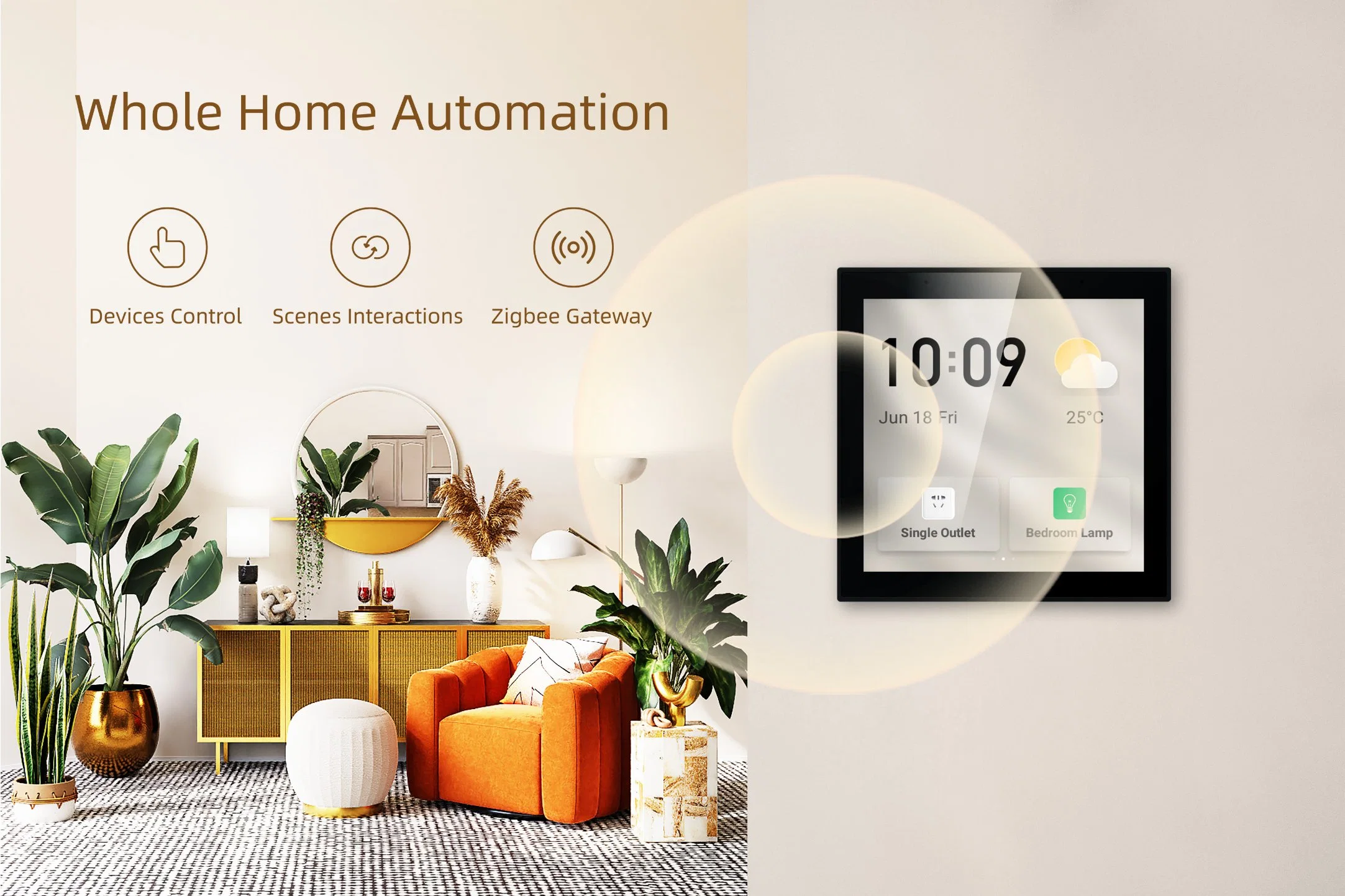 4 Inch Smart Home Touch Screen Central Control Panel