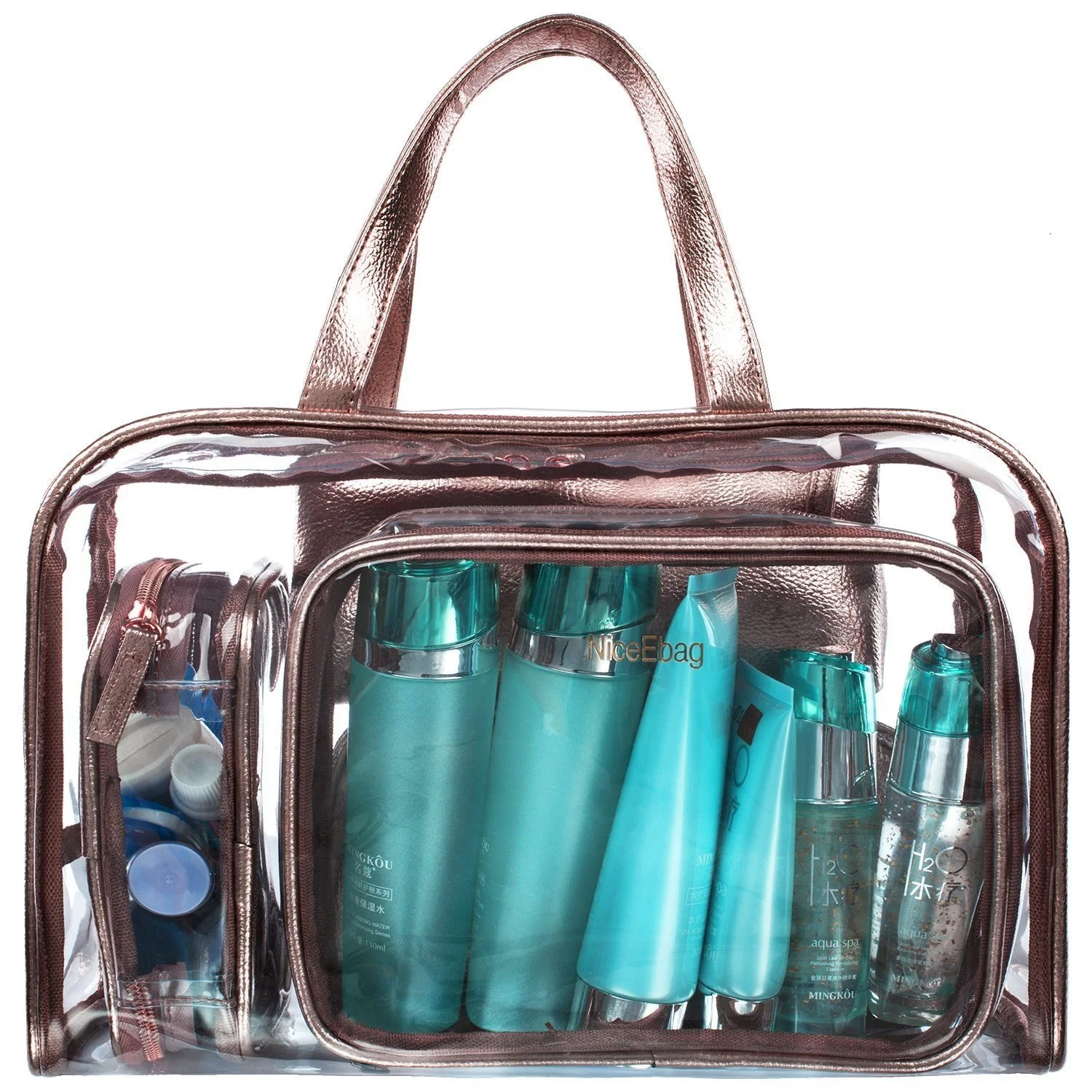 Fashion Waterproof PVC Transparent Makeup Promotion Gift Beauty Toilet Cosmetic Storage Organizer Washbag Clutch Pouch Bag