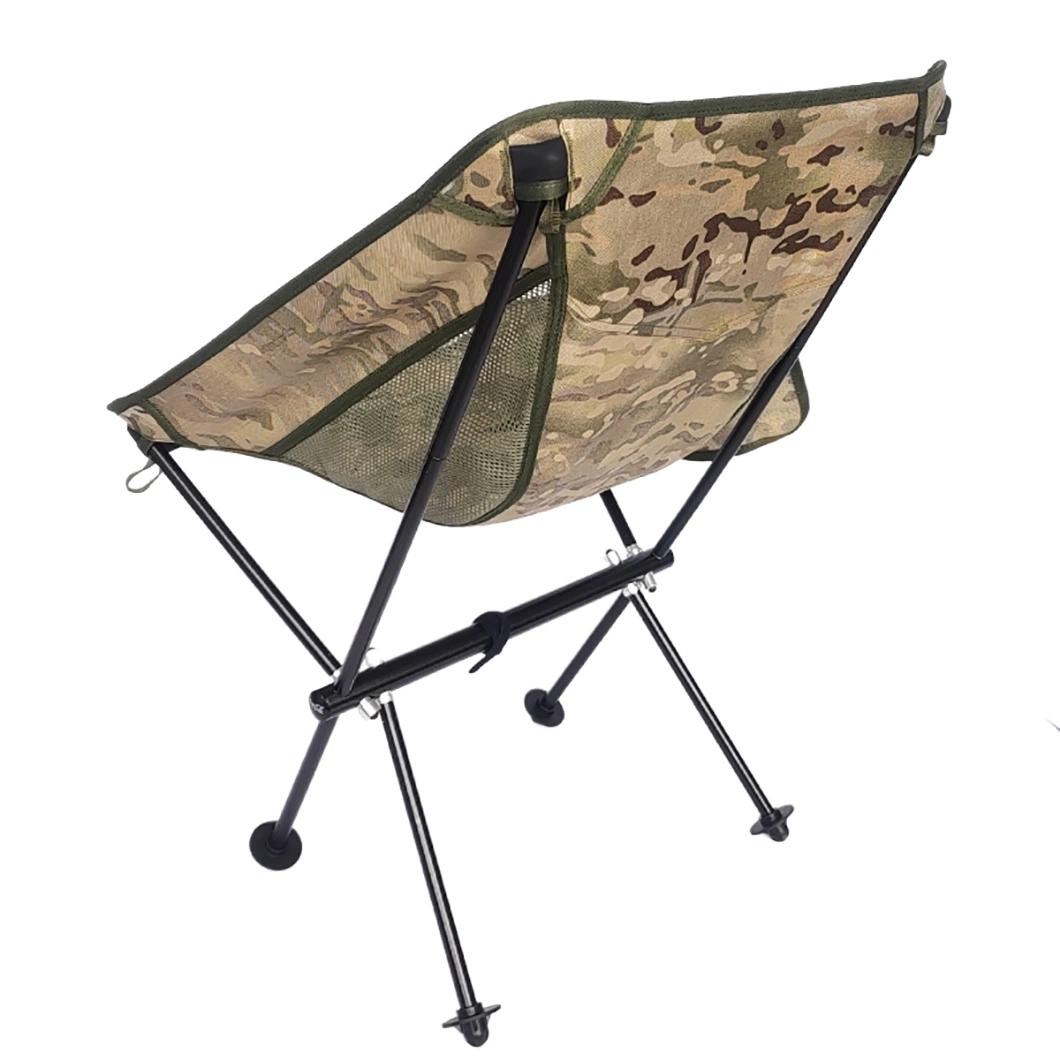 Custom Outdoor Camouflage Chair Picnic Beach Chair Fishing Aluminum Alloy Camp Folding Chair