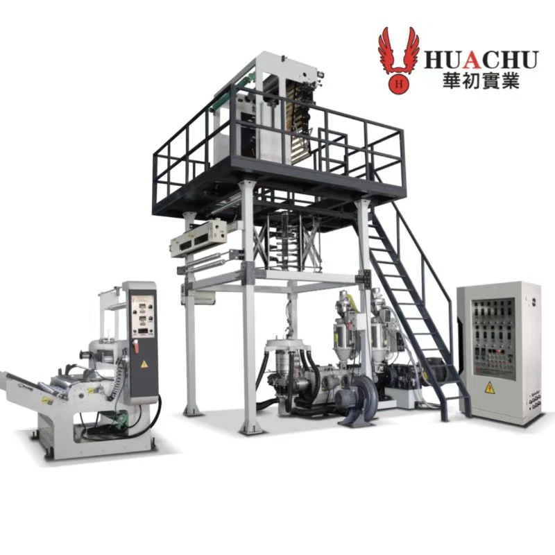 Full Auto Biodegradable Plastic Blowing Film Machine Plastic Bag Film Extruder Machine with Printing Machinery Factory New