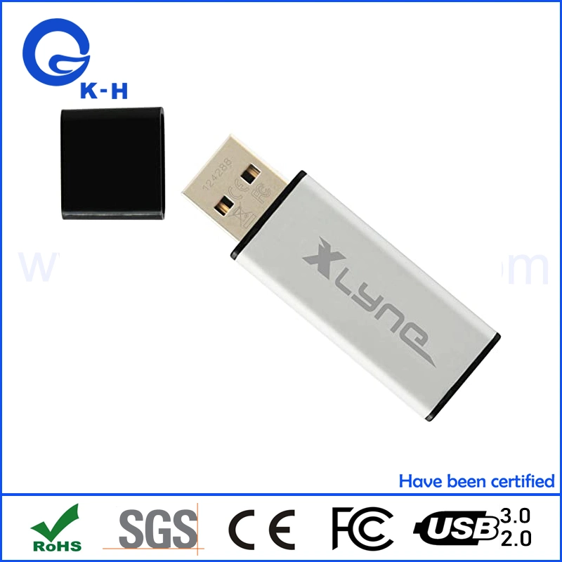 Alumínio metálico clássico 16GB, 32GB de memória Flash USB 2.0 3.0