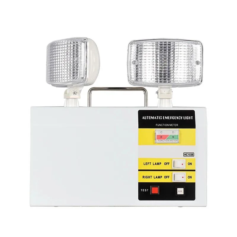 Luz de salida de evacuación de emergencia LED de foco doble 2x3w montada en pared