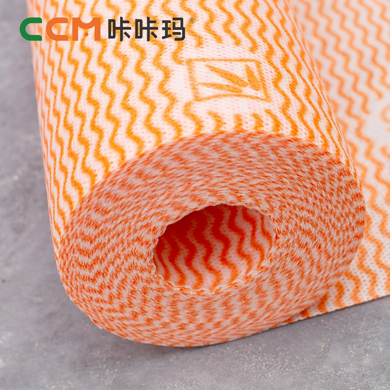 Factory Direct Sale Disposable Dish Towel Non-Woven Material Dish Cloth Roll Paper for Home