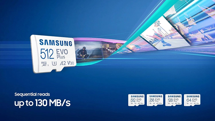 Para Samsung 100% original, 128 GB, 64 GB, microSDXC Micro de 32 GB Cartão SD Samsung TF SD Evo Plus Classe 10 UHS-3 12