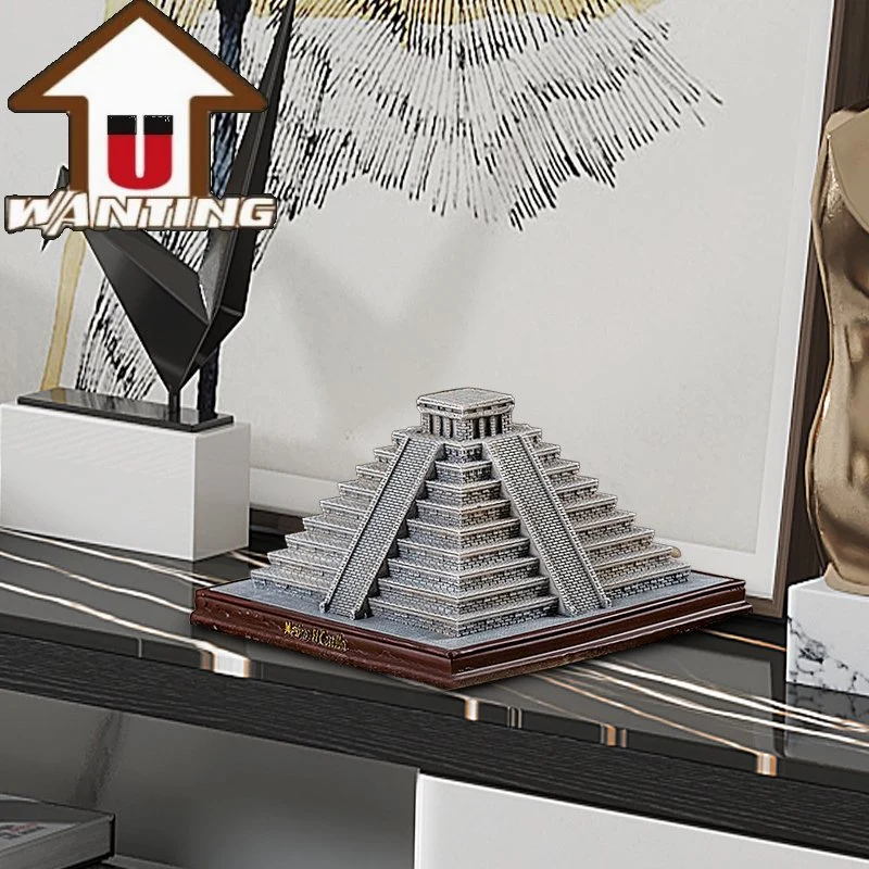 Harz Handwerk Home Dekoration Maya Pyramide Reise Wahrzeichen 3D Modell Handgefertigte Ornamente