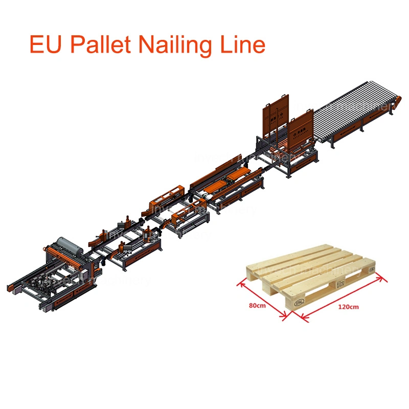 New Horizontal EU Wooden Pallet Nailing Machine Wood Pallet Assembly Line