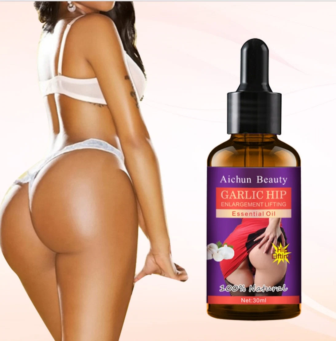 Private Label Free Sample Garlic Hip Enlargement Lifting Butt Enhancement Essential Oil