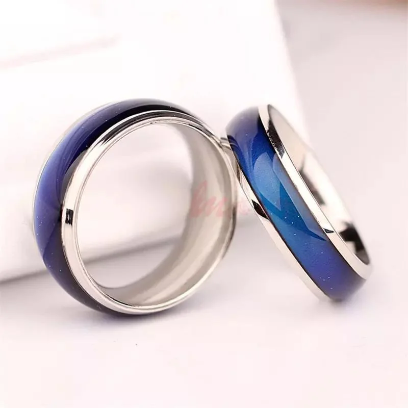 High quality/High cost performance  Water Proof Stainless Steel Temperature Mood Ring