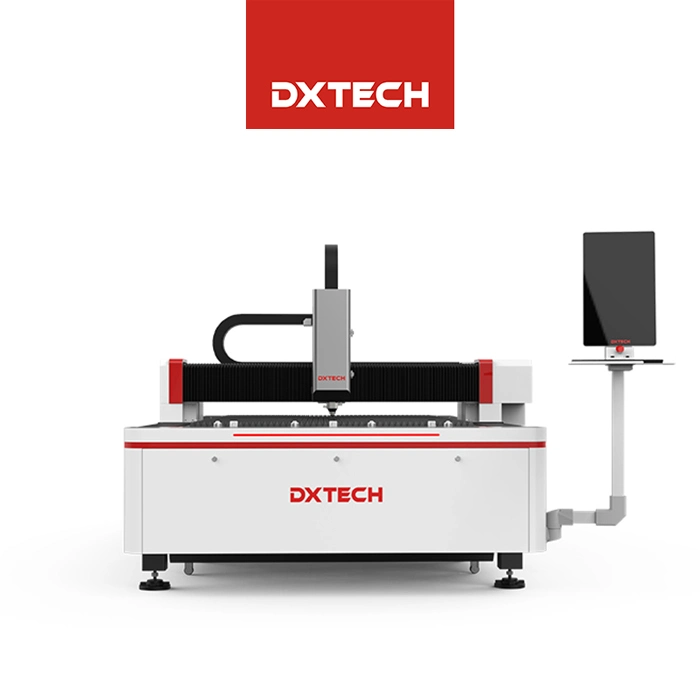 تخفيضات ساخنة 3015 ماكينة قطع الليزري الليفية بقوة 2000 واط ماركة Dxtech التحكم في الريوس CNC بدقة عالية لقطع المعادن الورقة