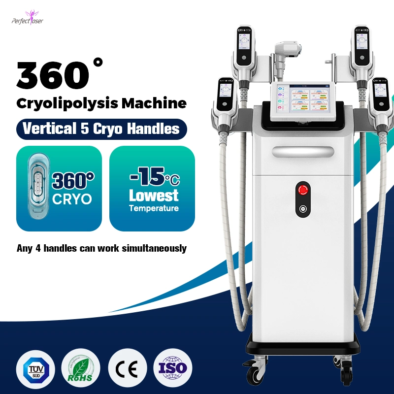 Super Cryolipolise 360 Cryo Cryotherapy Slim Vacuum Therapy Cool Weight Loss Beauty Equipment Fat Freezing Body Slimming Cryolipolysis Machine SPA FDA CE RoHS