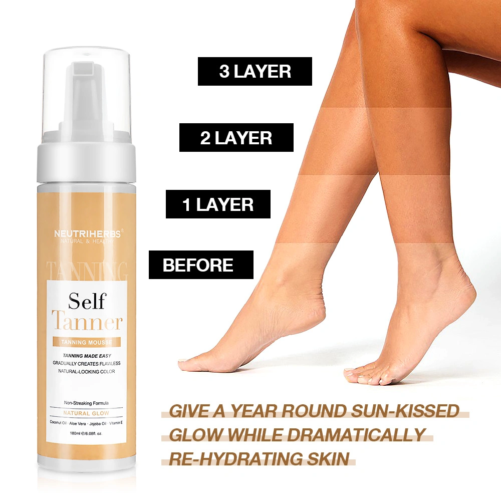 Wholesale Cosmetics and Beauty Instant Scentless Vegan Fake Tan Self Tanner Tanning Mousse