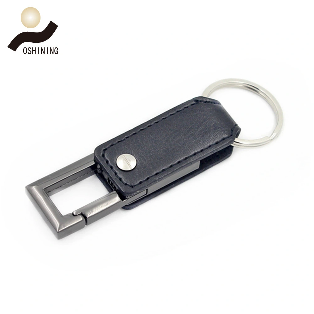 Custom Imprint Engraved OEM Logo USB Flash Leather Pen Drives (USB-LT037)