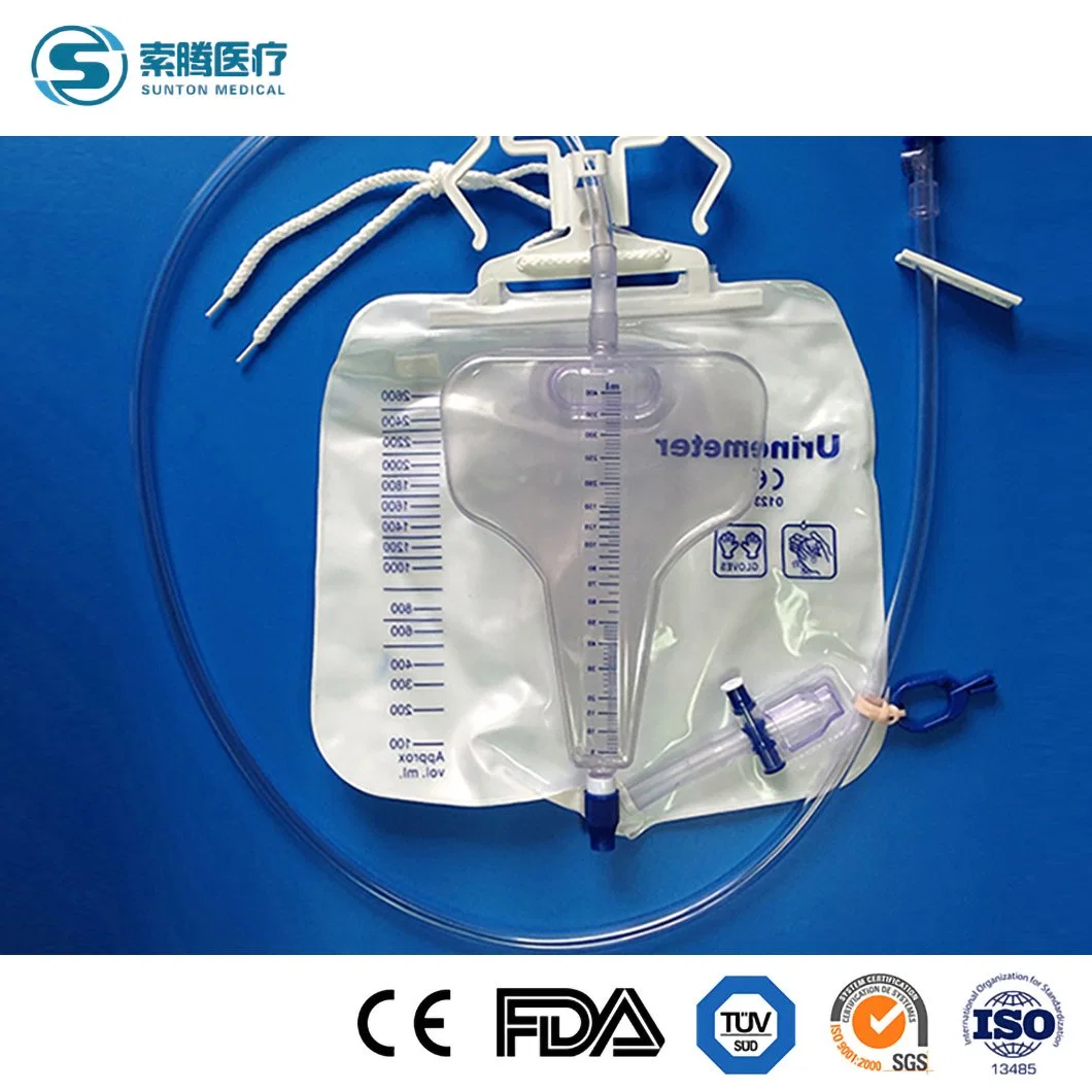 China Bolsa de sangre Mayorista/Proveedor Sunton Urología y drenaje de los productos médicos de los proveedores de material de PVC Bolsa de orina 2000ml bolsa de drenaje urinario de lujo en bolsa para la recogida de orina