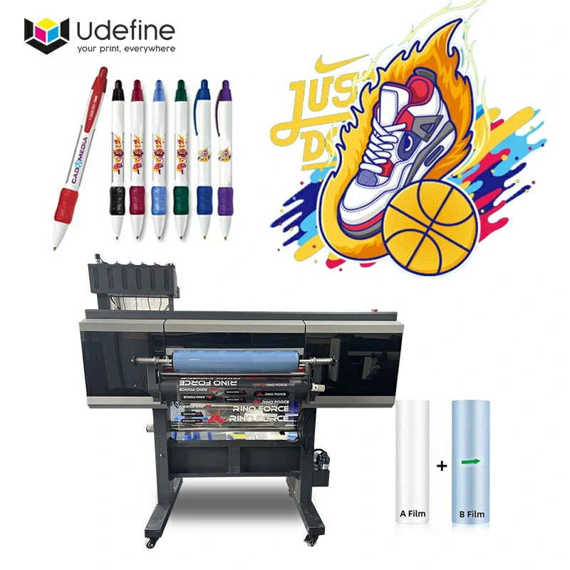 Newest UV Dtf Printer 24 Inch 60cm Roll to Roll UV Printer Digital Printing Machine UV Dtf with Laminator 2 in One