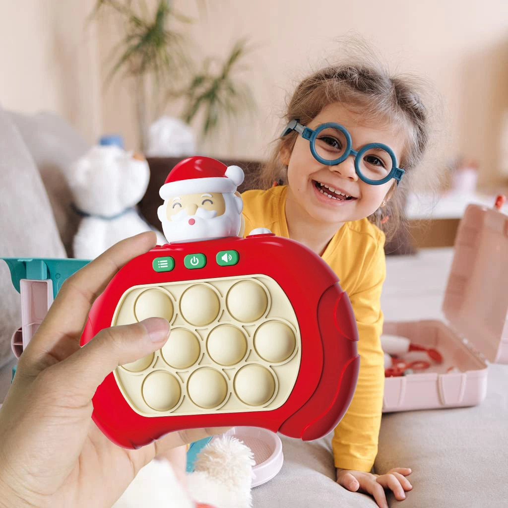 Jeu de puzzle électronique pour enfants, jouet de décompression de Noël, jeu rapide de poussée.