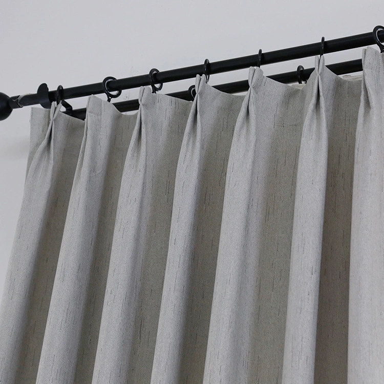 Simple Modern Meteor Linen Cotton Linen Shading Curtain Living Room Bedroom Balcony Engineering Cloth Office