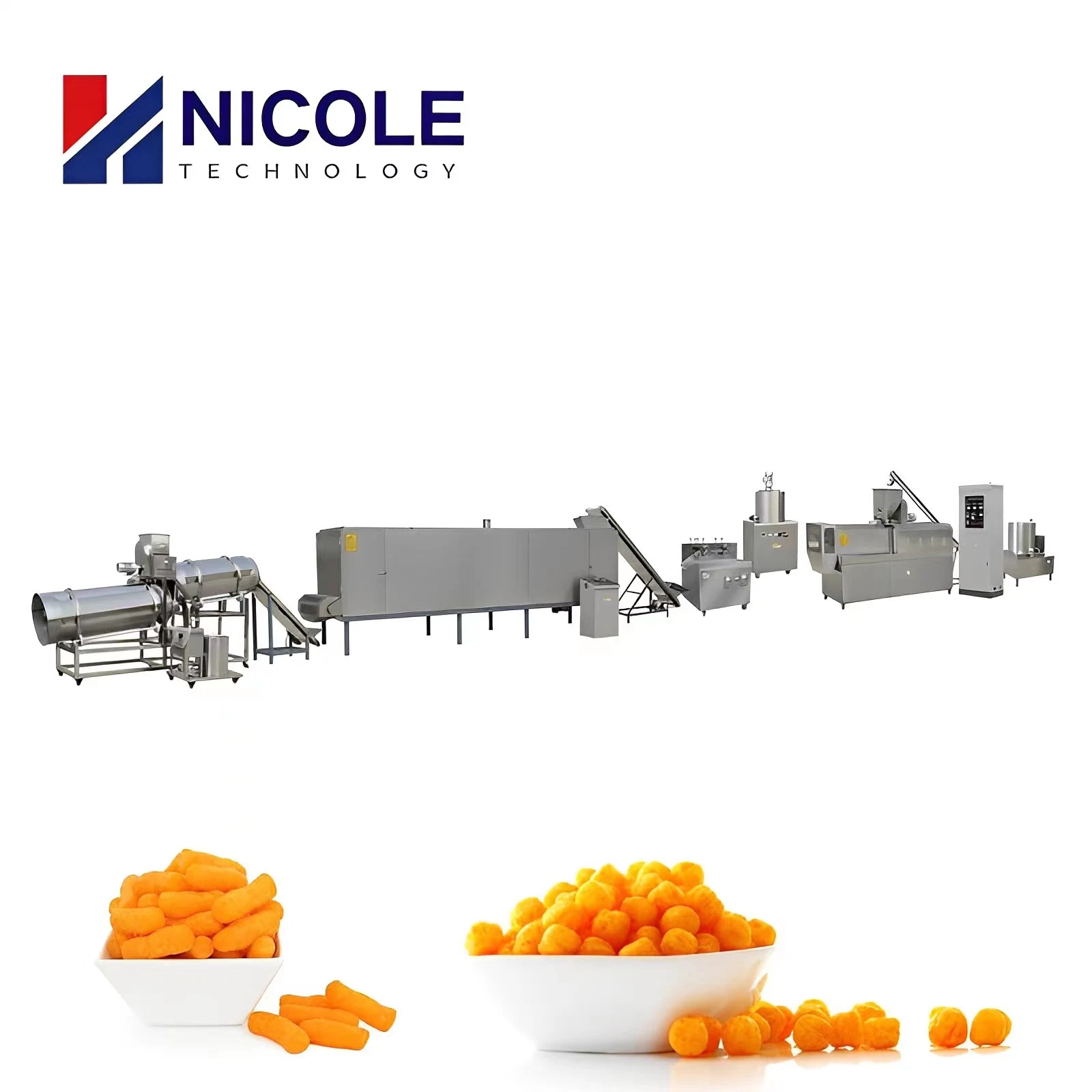 CE multifuncional soplado automática de los alimentos básicos de la línea de producción de maíz Snacks Snacks haciendo extrusionadora de husillo doble llenado el procesamiento de la máquina