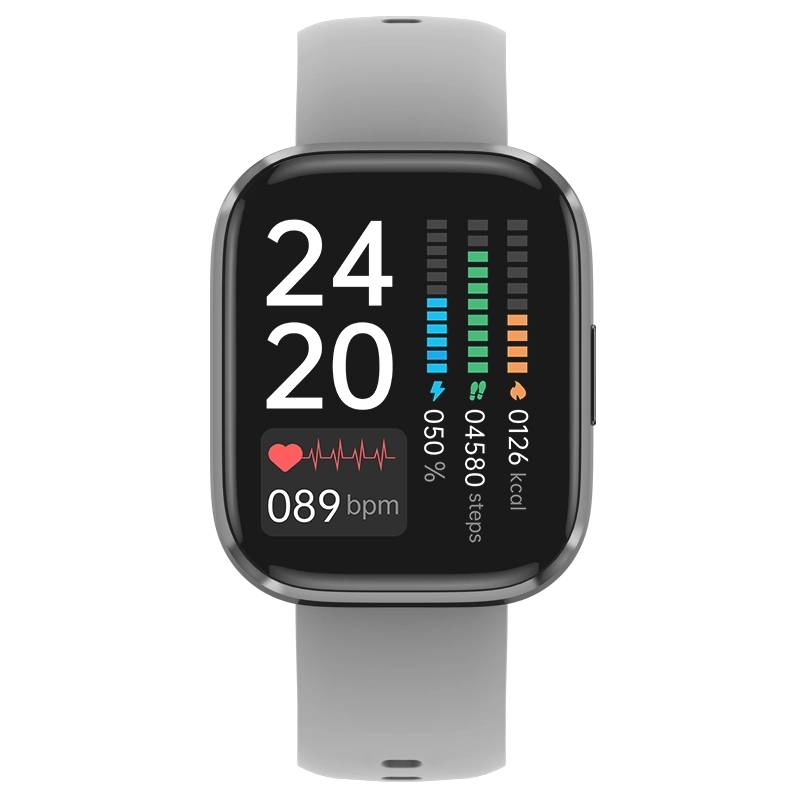 شاشة HD تعمل باللمس قياس 1.96 بوصة مقاومة للماء من الأكسجين بالدم IP68 للرجال AI Bluetooth Call GPS Fitness Sport Smart Watch