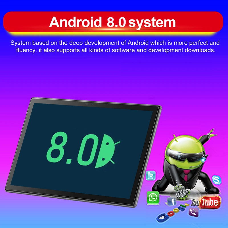 بطاقة SIM مزدوجة من نوع Octa Core سعة 4 جيجابايت لهاتف الجيل الرابع RAM بحجم 10.1 بوصة جهاز Android اللوحي