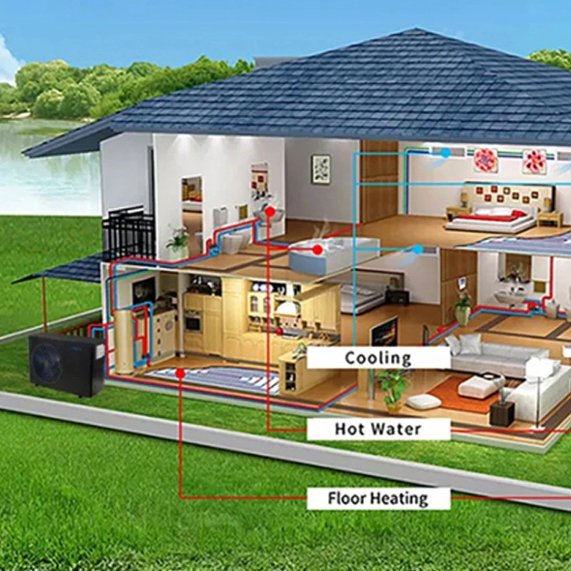 Produção de ERP de vendas de topo um inversor DC Evi de 6kw R32 Bomba de calor ar-água monobloco Solar PV Ready