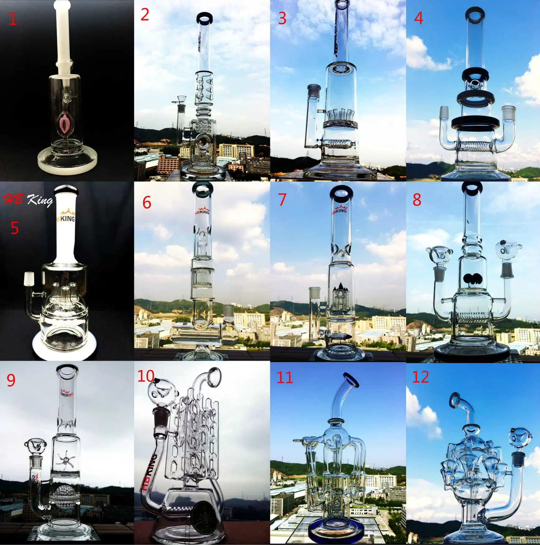 China Manufacturer New Heady DAB Rig Glass Water Pipe, Diamond Glass Wholesale/Supplier Recycler Glass Smoking Pipe