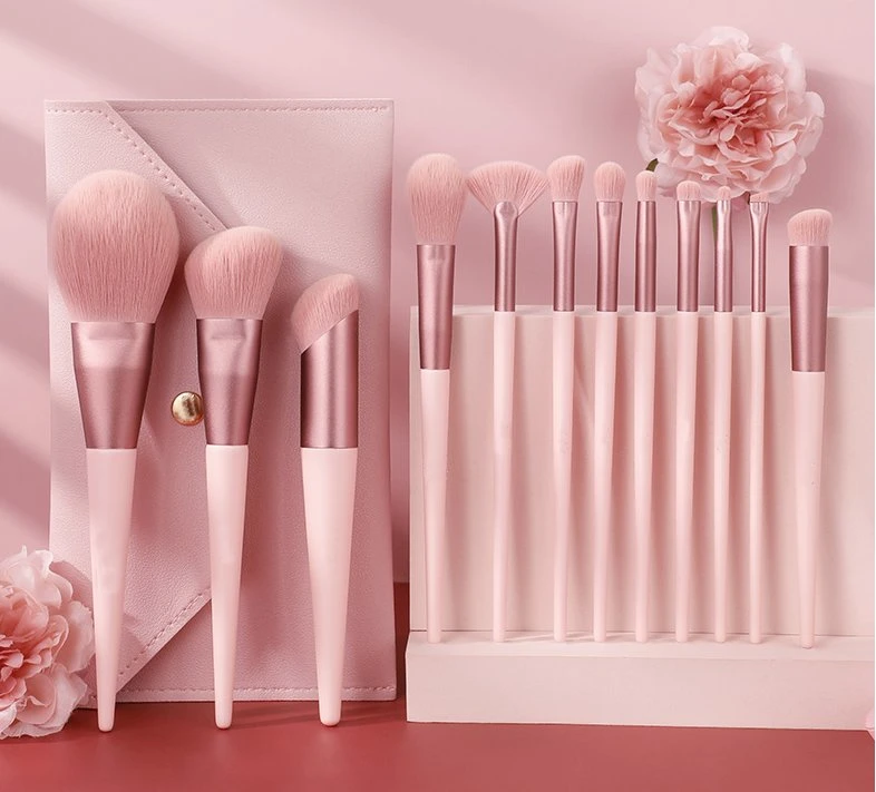 Make-Up-Tools Soft Baby Pink Make-Up Pinsel Set Kosmetische Bürste Set mit synthetischem Haar