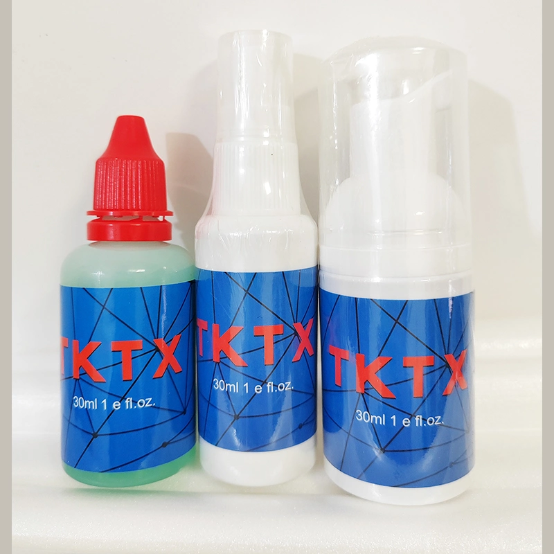 Comercio al por mayor Plainless Tktx 30ml Spray anestésico lidocaína anestésicos durante el procedimiento de tatuaje 1oz Tktx adormecer Spray