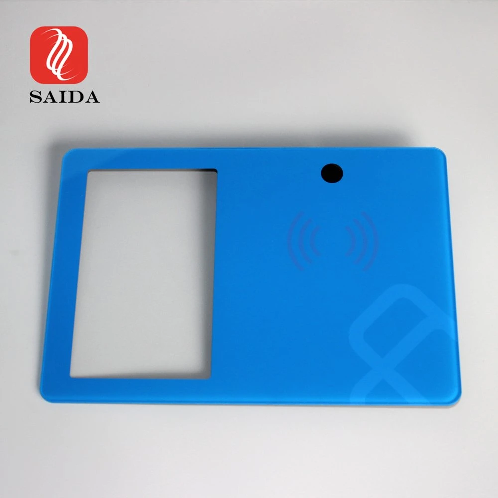 Customized 10.5inch Blue Silkscreen Printing LCD Display Cover Glass Lens