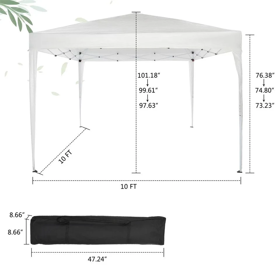 Pavilion Gazebo Right Angle Folding Shed Tent Portable Picnic Outdoor Anti UV Waterproof Instant